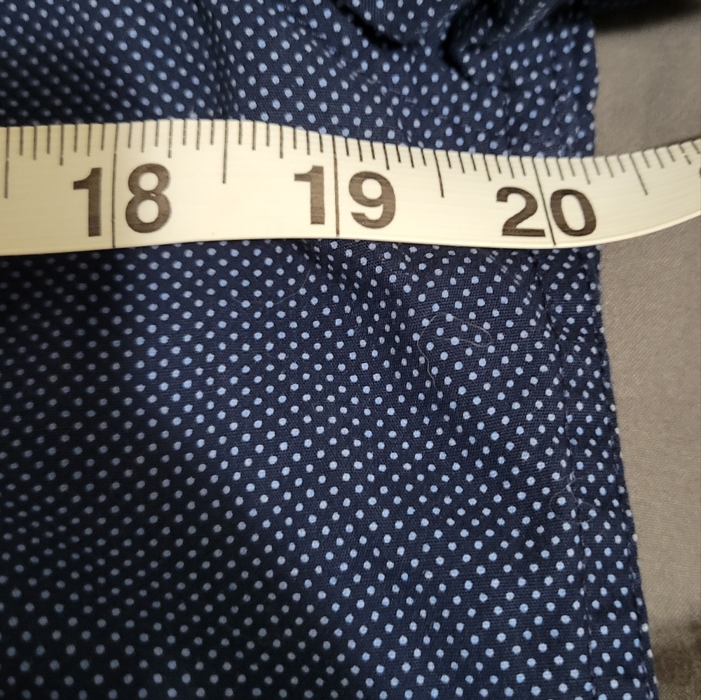 Denim & Flower Ricky Singh Navy Blue Patterned Button Down Shirt Slim Fit Medium - Picture 4 of 6